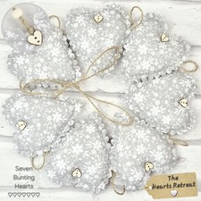7x HEART BUNTING HANDMADE
