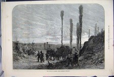 Original Old Antique Print