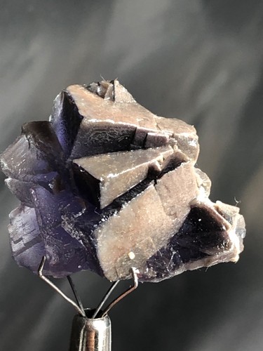 Natural purple cubicfluorite - purple,