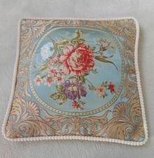 Vintage Blue Floral Cushion