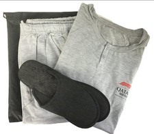 Qatar Airways Formula 1 Business Class Pyjamas & Slipper Set Medium in Bag New