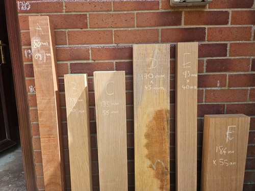 Hardwood timber planed - , offcut