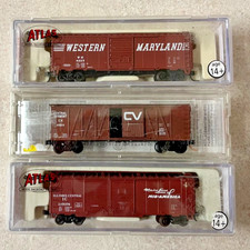 3 x N gauge 40' box cars Atlas