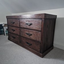2 x matching solid wood chest