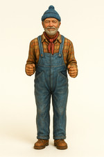 TG62 Lobster Boat Captain – Highly Detailed Scale Model Figure for RC Boats & Di