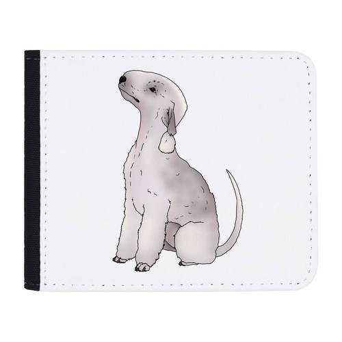 Sitting bedlington terrier - 'sitting,
