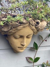 'Melody' planter Art Nouveau style stone home garden ornament flower basket