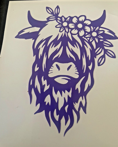 Highland cow decal heifer - highland,