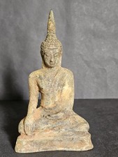 Antique Thai Bronze Buddha Statue 14cm high