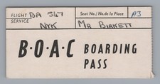 BOAC Boarding Pass Airline