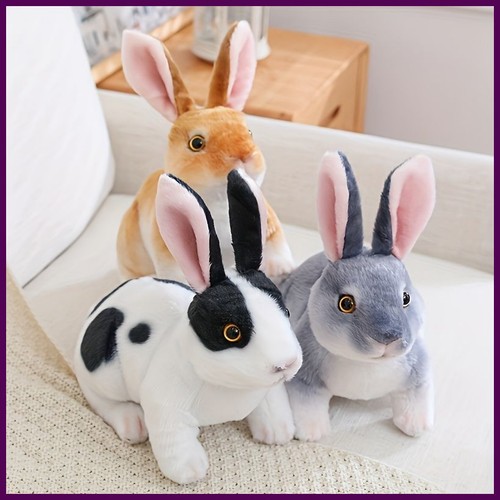 Realistic bunny plush toy 16cm - realistic,