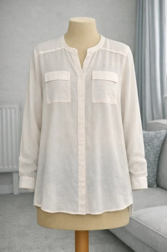 Cos off white sheer longline - off-white,