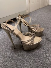 Gold Platform High Heels