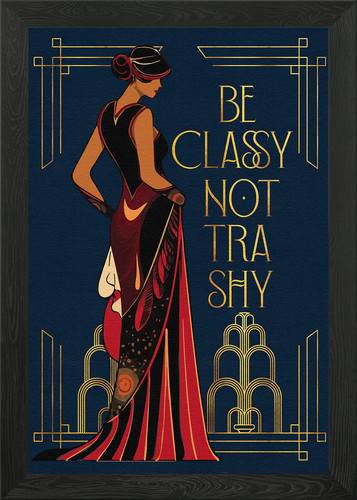 Funny art deco - bathroom, framed