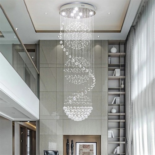 Spiral crystal chandelier - crystal,