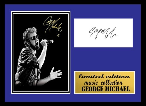 George michael signed - signed, framed