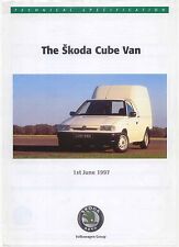 Skoda Felicia Cube Van 1.3 MPi 1.9D 1997 Original UK Specification Brochure