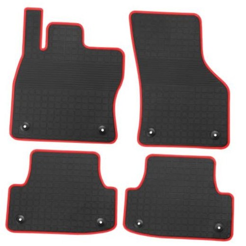 Red edge car floor mat - car, rubber