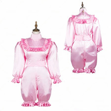 Girl Maid Sissy Pink Satin