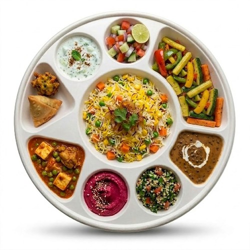Compartment bagasse plates - 9,