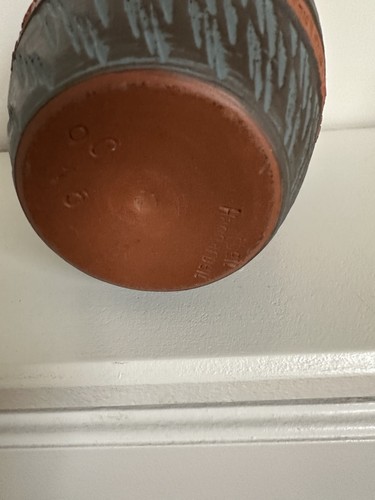 Mid century ceramic vase with - mid,