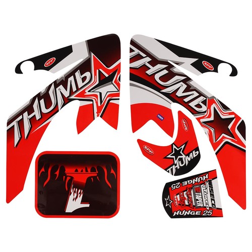 Sticker set thumb - red, pitbike