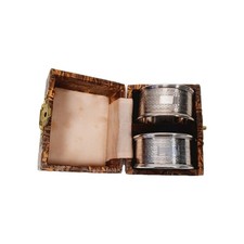 Retro Vintage EPNS Silver Plated Napkin Rings in Box  (11)