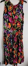 Vintage Phool Floral Hippie Summer Dress Size M L