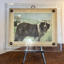 Art Deco Wooden Back Glass