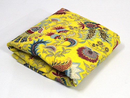 Indian yellow floral - yellow, printed