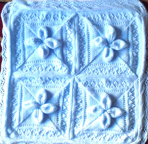Handknitted baby shawl - baby,