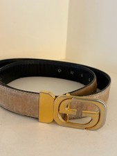 Vintage 1970s Gucci Belt Beige