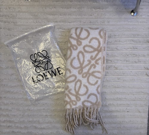 Beige loewe unisex scarf - loewe,