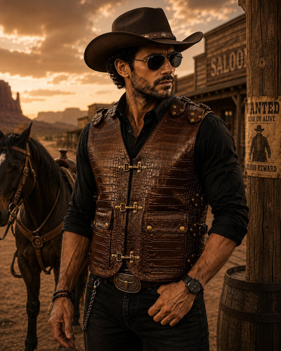 Men brown crocodile - men’s,