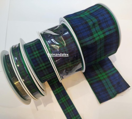 Black watch tartan ribbon - tartan,