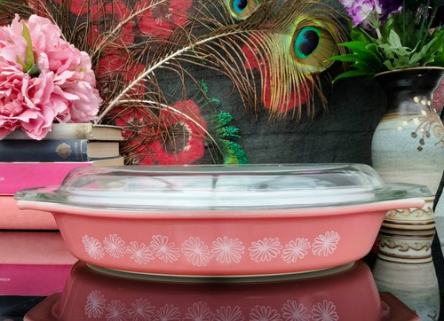 Vintage jaj pyrex gaiety pink - vintage,