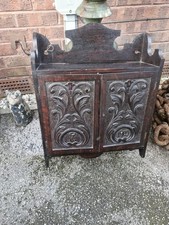 Art Noveau Hanging Wall Cabinet 1900. Decorative Item.