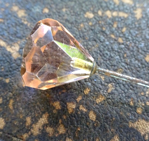 Antique art deco pink glass - art,