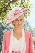 Cappelli Condici 7388C PEACH CORAL FIZZ HATINATOR WEDDING OCCASION FORMAL HAT