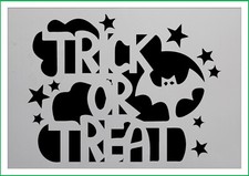 Trick or treat - halloween paint spray reusuable stencil premium myl