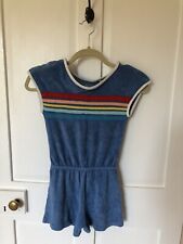 little bird blue rainbow toweling all in one jumpsuit Play suit