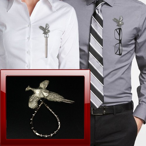 Pewter pheasant ppb12 brooch - pewter,