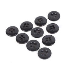 16mm Original Vintage Buttons Dark Brown Type 2 - Bulk Packs 10/50/100 - 1900's