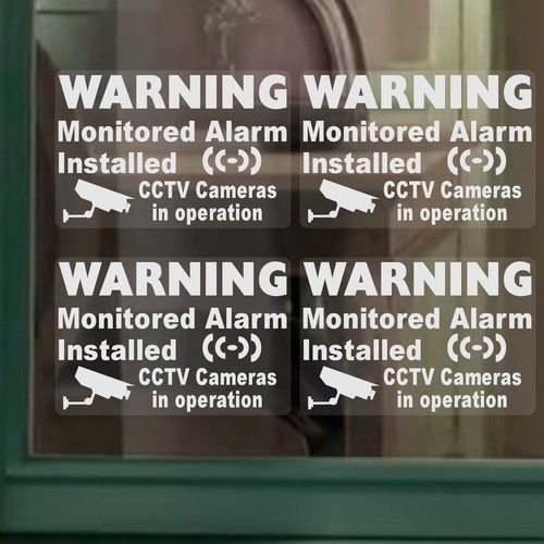 Stickers monitored alarm - 4x,