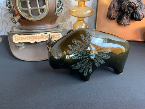 Vtg lotus pottery mcm bull - lotus,