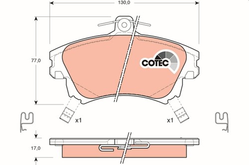 Gdb1313 brake pad - gdb1313,