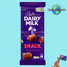 Cadbury Dairy Milk Snack – Australian Imported 180g Block Bar
