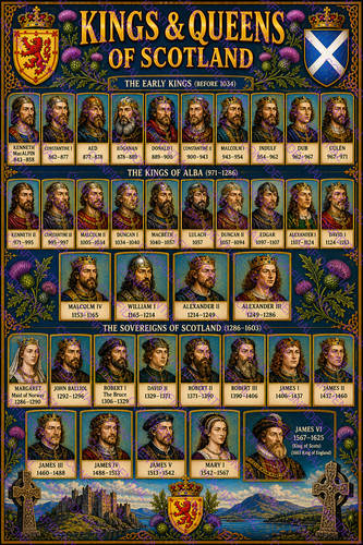 Kings and queens - of, scotland