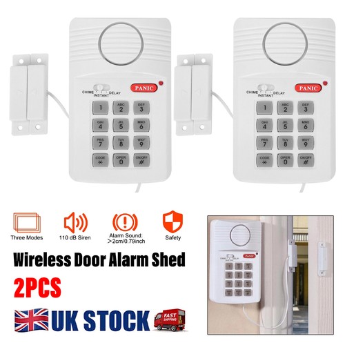 Wireless door alarm shed - door,