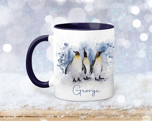 Personalised penguin mug